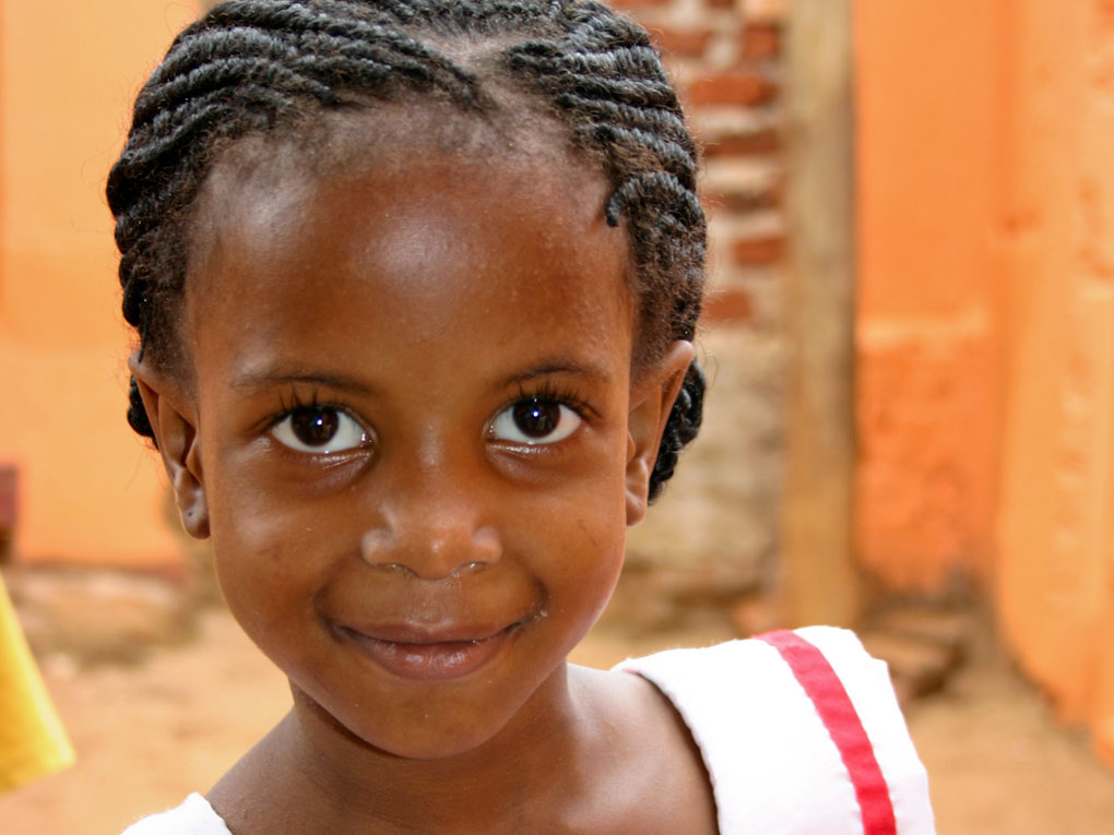 African girl head and shoulder photo